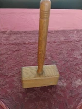 Vintage Wooden Primative Mallet / Pallet Handmade  Hammer - 12 1/2" long