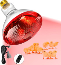 Heat Lamp Chickens 150W Red Infrared Light Bulb Chicks Chicken Coop