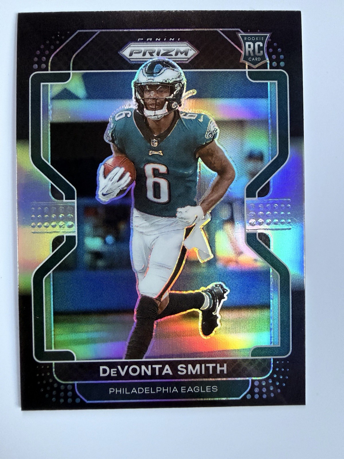 DeVonta Smith Prizm Black #PB-8 2021 Foil Philadelphia Eagles Rookie Card