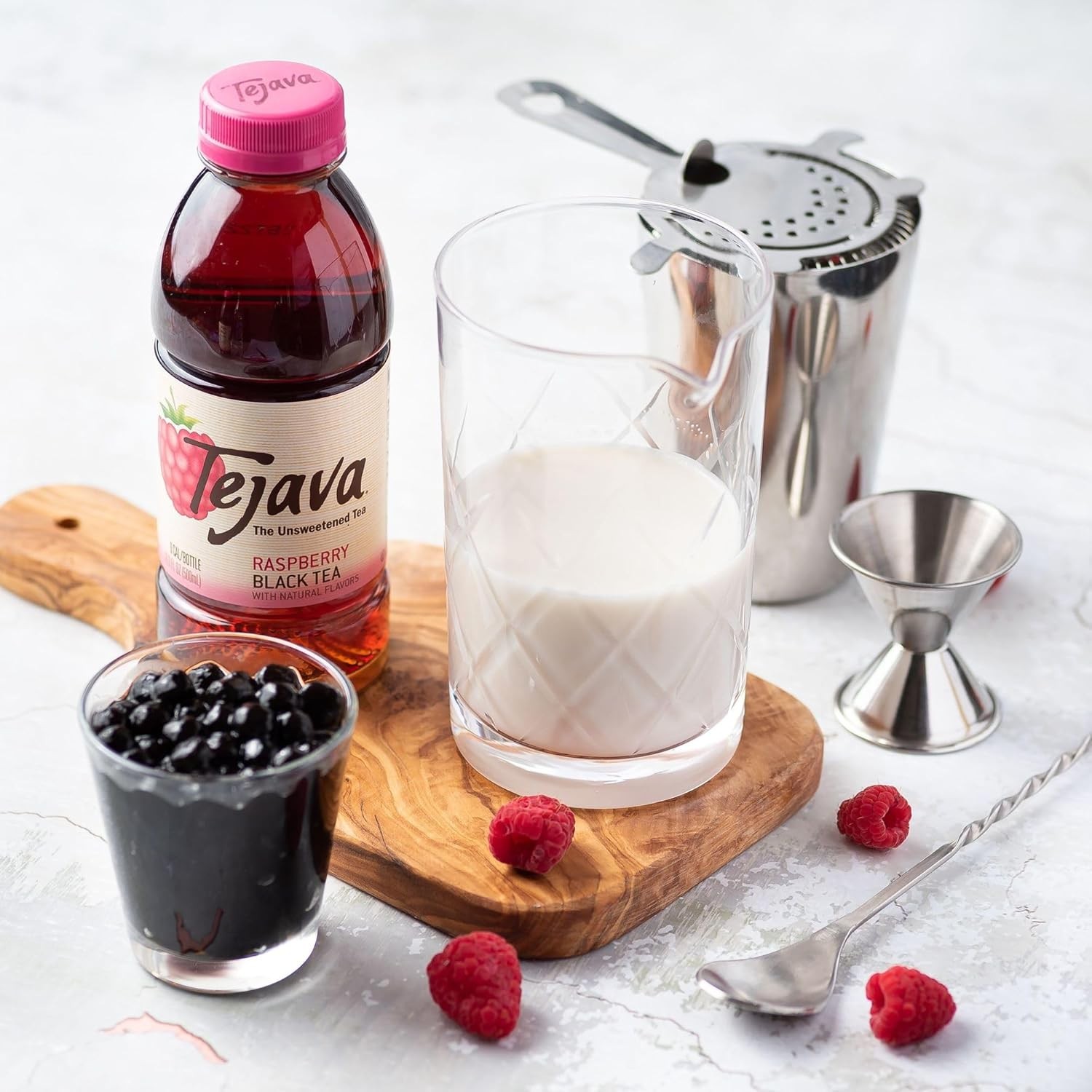 Tejava Unsweetened Raspberry Black Iced Tea, 16.9oz PET Bottles, 12 ...