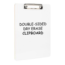 Dry Erase Wood Clipboard, Hardboard Clip Board 8.5x11 for Classroom
