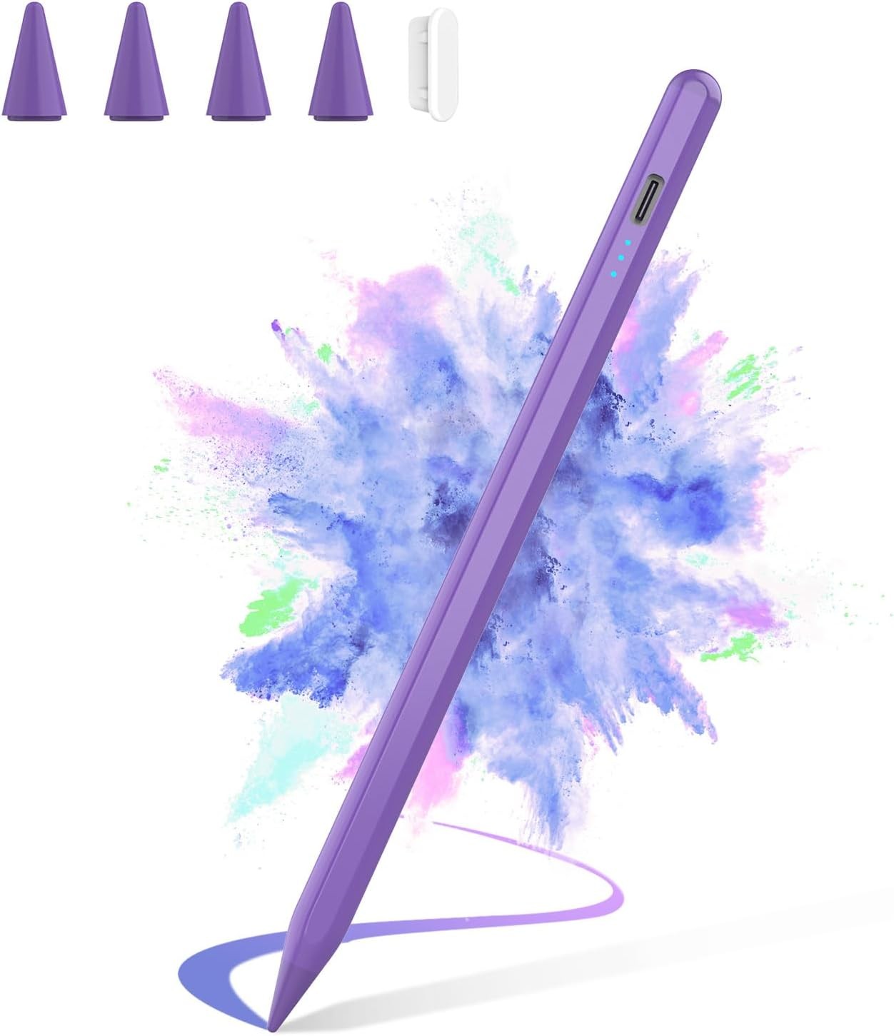 Apple iPad Stylus Pen 2025-2018 Fast Charging Purple Pencil
