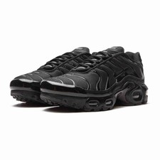 Nike Air Max Plus Grade School Triple Black CD0609-001 Youth Size