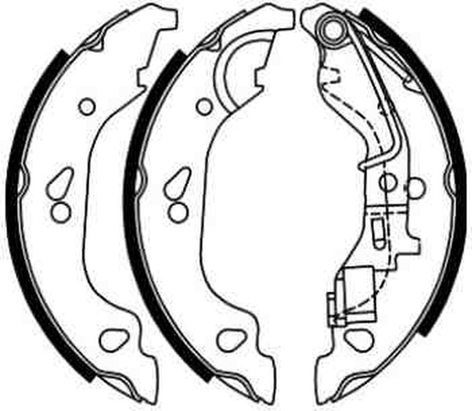 Brake shoes together for Fiat Punto, Punto van/hatchback