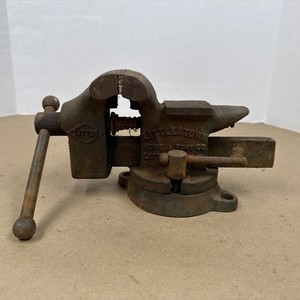 VTG Littlestown Bench Vise #112 Bottom Swivel & Anvil 3½"Jaws Made In USA
