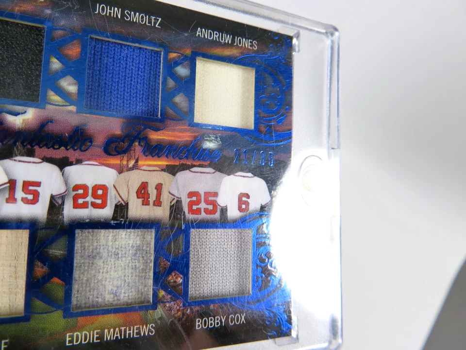 Leaf ITG 2020 usado TFF-17 #21/35 Murphy/Glavine/Smoltz/Chipper Jones reliquia Foto 4 de 4