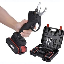 Forbice Da Potatura Cesoia Elettrica 48v Kit Doppia Batteria Taglio Max 25 mm
