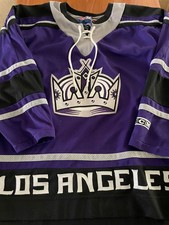 VTG- LA KINGS 3rd CIRCA 1999-2002 CROWN NHL LICENSED CCM HOCKEY JERSEY-LARGE