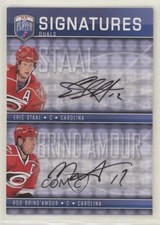 2008 Upper Deck Be a Player Duals Signatures Eric Staal Rod Brind'Amour Auto 4wd