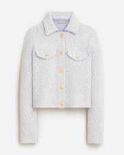 J.Crew Collared Lady Jacket in Wool Boucle Lavender Size Small NWT