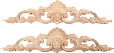 2pcs 30 * 6.5cm Holz Skulptur Lang Corner Flourish Applique Möbel Tür Deko Europ