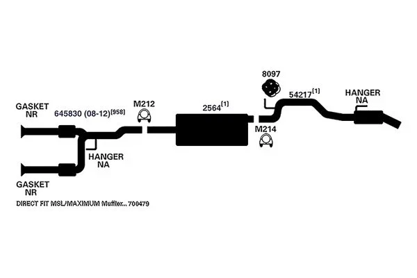 For Jeep Liberty 2008-2012 AP Exhaust 54217 Aluminized Steel Exhaust Tailpipe Foto 2 de 3