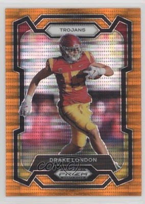 2024 Panini Prizm Draft Picks Orange Pulsar Prizm 3/49 Drake London #3 1u6