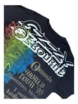 Chemise Vintage Ozzy Osbourne Peyotl - Tournée World Tour Mexique 1995 - Taille XL