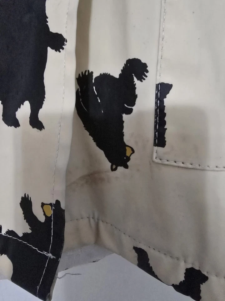 Abrigo de lluvia Hatley Black Bear para niños talla 5 con botones a presión Foto 3 de 4