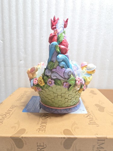New - Jim Shore "Easter Cheer Found Here" Easter Basket W/ Eggs Enesco 6008810 - Afbeelding 10 van 18