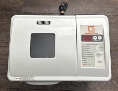 VTG Toastmaster Bread Maker Model 1195 White 10 Program Bread Machine (Used)