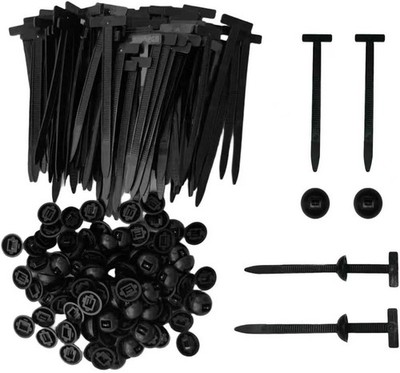 100Pcs Automotive Nylon Cable Tie Fastener Kit   Universal Car Zip Tie Buckle Cl