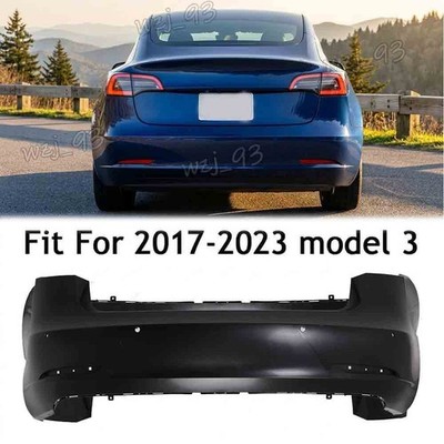 Fit For 2017-2022 Tesla 3 Model Rear Bumper Cover W/ Sensor Holes 1108905S0A