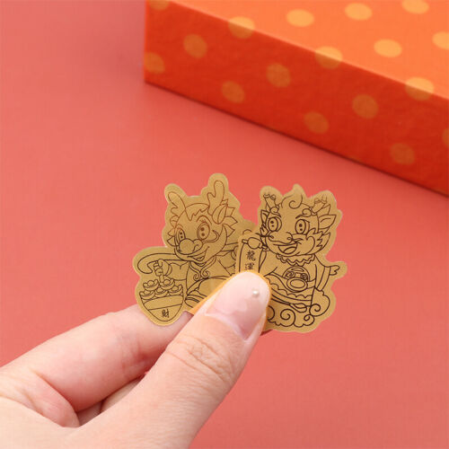 2024 Dragon Year Lucky Gold Foil Mobile Phone Lucky Sticker New Year Gifts URUK - Picture 1 of 16