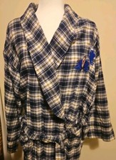 Vtg Warner Bros Studios Store Looney Tunes Plaid Robe Taz Bugs Flashing Adult