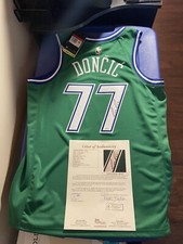 Luka Doncic Signed Green Retro Jersey Dallas Mavericks Autographed Jsa Coa Hot