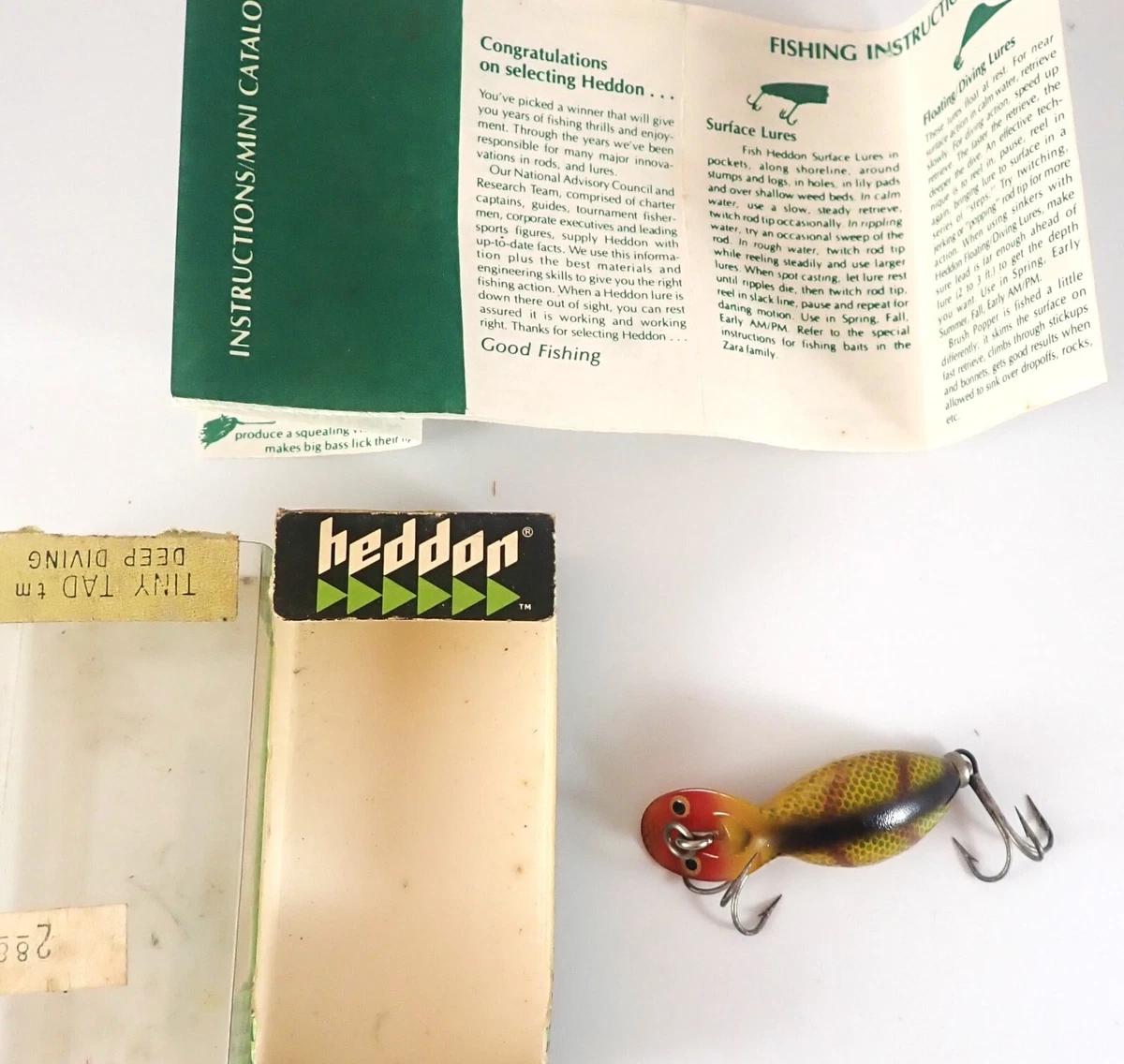 Heddon Rubber Vintage Fishing Lures for sale | eBay