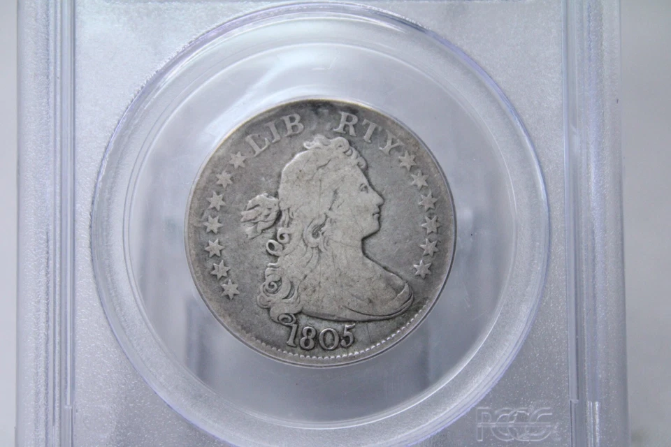 1805 Draped Bust Silver Quarter 25C PCGS VG10 #4214 - Image 2 of 4