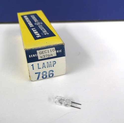 786 6V 12W 2-Pin T2 MINIATURE BULB Light LAMP General Electric NOS 43764 NEW - Picture 1 of 2
