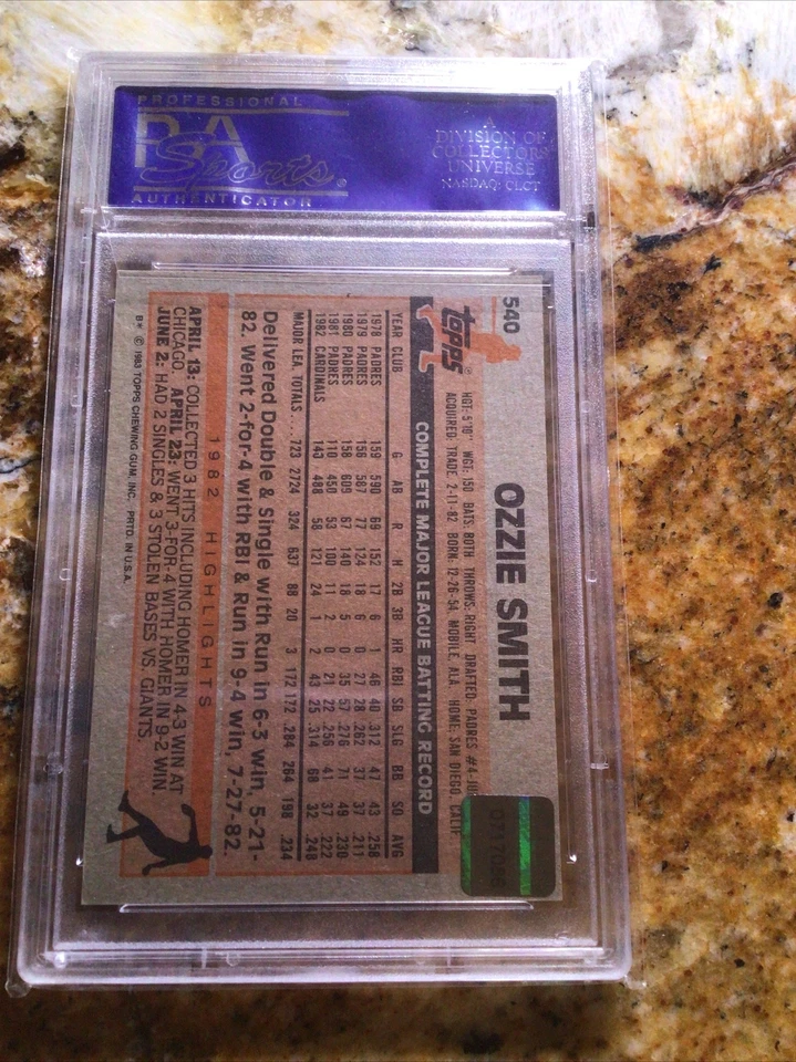 OZZIE SMITH 2004 TOPPS ORIGINALS SIGNATURE #06/06 AUTO PSA 7 NM CARDINALS - Image 3 of 4