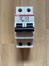 Image of 1 x Abb - S202- C40 - Mcb - Circuit Breaker, Thermal Mag, 2 Pole,40 Amp - 10 Ka