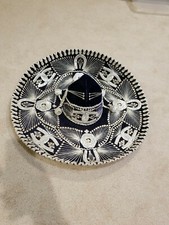 VINTAGE MARIACHI SOMBRERO DARK BLUE and SILVER HORSESHOE