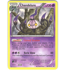 Pokemon 2011 Light Play Chandelure Noble Victories Rare 60/101 Card