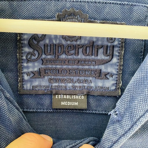 Superdry Classic Collared Casual Blue Polo Shirt Men's Large Medium - Aus - Picture 8 of 10