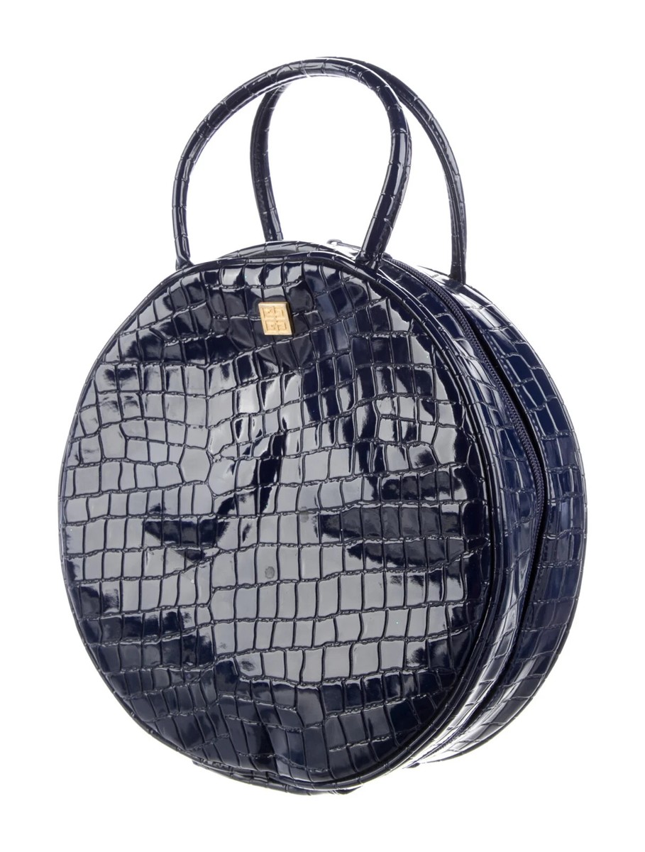 GIVENCHY Parfums dark NAVY Blue Patent Cosmetic-Travel makeup