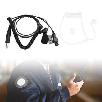 7.1-A3 Single listening Transparent Air Tube Earphone In-ear 7.1mm Headset Mic U