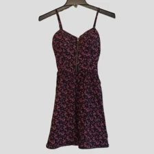 Material Girl Spaghetti Strap Floral Sweetheart Zipper Cocktail Dress Size M
