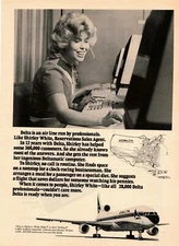 1976 Delta Airlines L-1001 TriStar Trijet Lockheed Rolls-Royce Engines Print Ad