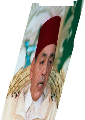 Marokkanische Königsfamilie 03 König Hassan II. - 3 Fotos Format A5 Fotopapier