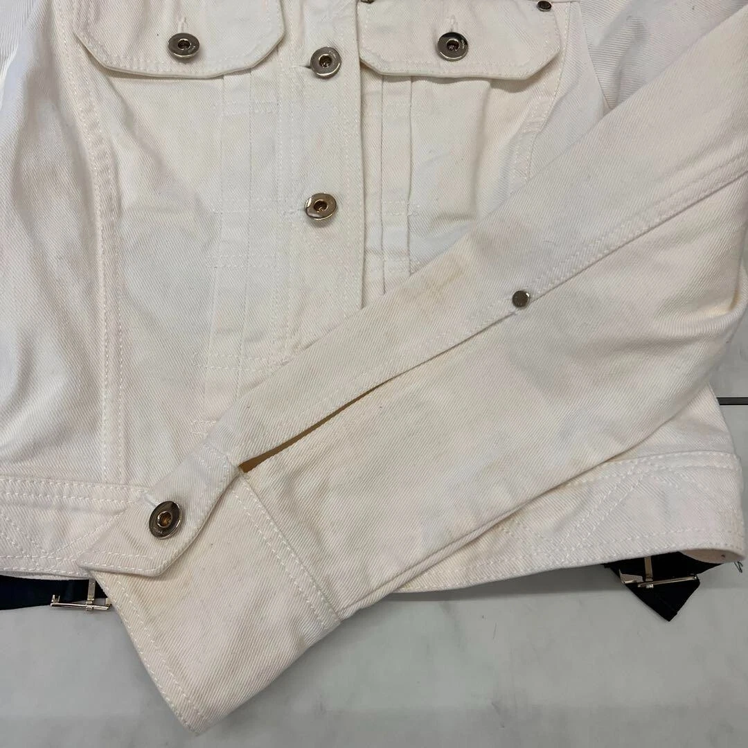 GUCCI Giacca Bluson Denim Donna Taglia 38 Bianco Off di JP