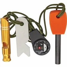 Marbles Survival Camping Combo Kit Compass Ferro Rod Whistle Paracord