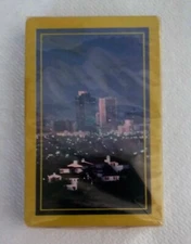 Vintage Redislip Playing Cards unopened Deck old Los Angeles ? Skyline photo NOS