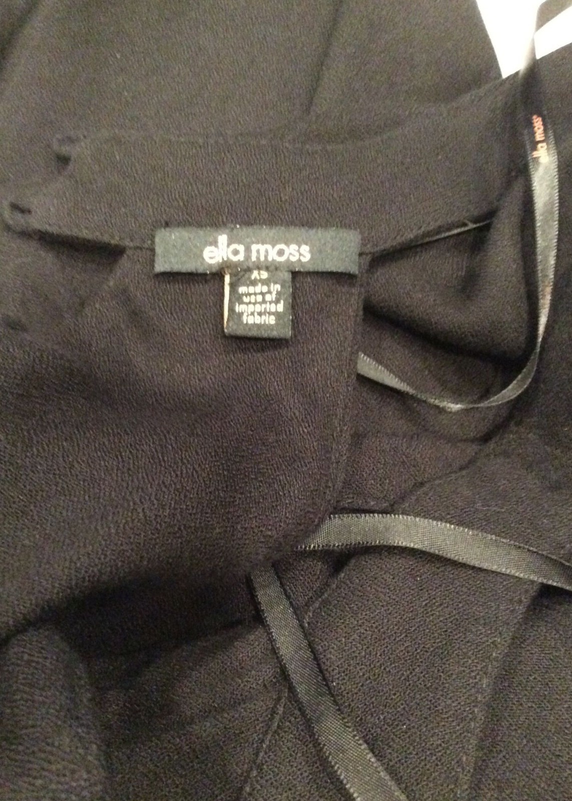 Ella Moss Women's Black One Piece XS Pant Suit Sleeveless Elastic Waist