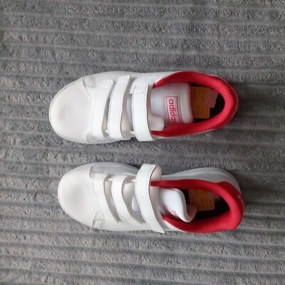 Adidas Advantage K Kinder Sneaker weiß/rot.  Größe 1