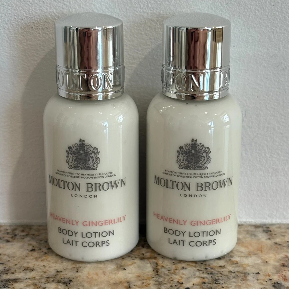 8x MOLTON BROWN Heavenly Gingerlily Loción Corporal - 1.0 fl oz / 30 ml Tamaño de Viaje Foto 3 de 4