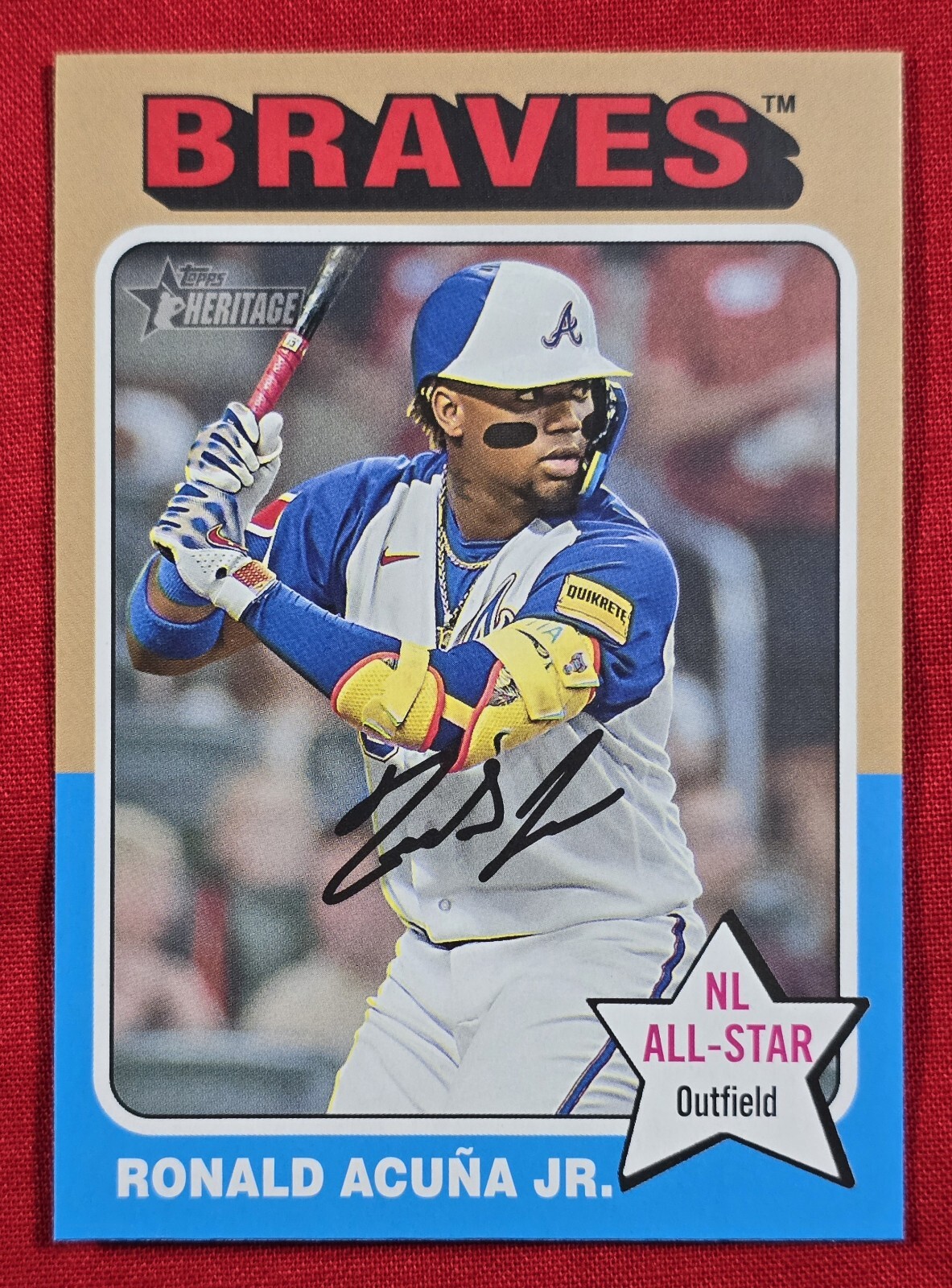 2024 Topps Heritage RONALD ACUNA JR #321 Color Swap SSP Braves SHARP