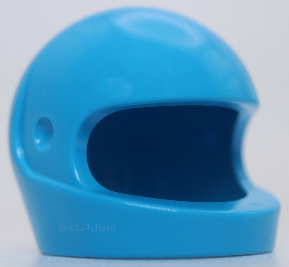 Lego Dark Azure Standard Minifig Motorcycle Helmet Space Head Gear