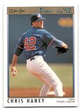 Chris Haney 1992 O-Pee-Chee Premier Baseball #186 Montreal Expos