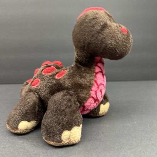 Ganz Webkinz HM338 COCOA DINOSAUR 8" Plush Stuffed Toy No Code Brown Pink Red - Picture 3 of 13