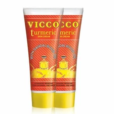 Vicco Turmeric Ayurvedic Skin Cream, With Sandalwood Oil, (30gm x 02) Free Ship